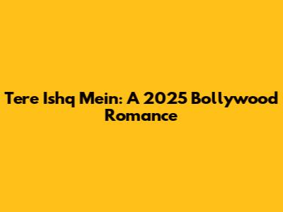 Tere Ishq Mein: A 2025 Bollywood Romance