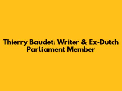 Thierry Baudet: Writer & Ex-Dutch Parliament Member