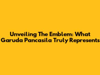 Unveiling The Emblem: What Garuda Pancasila Truly Represents