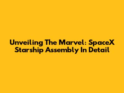 Unveiling The Marvel: SpaceX Starship Assembly In Detail