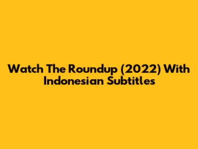 Watch The Roundup (2022) With Indonesian Subtitles