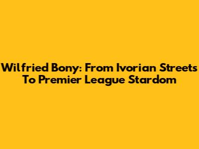 Wilfried Bony: From Ivorian Streets To Premier League Stardom