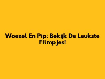 Woezel En Pip: Bekijk De Leukste Filmpjes!