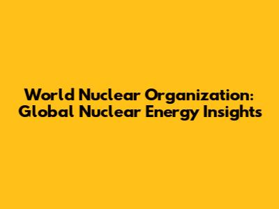 World Nuclear Organization: Global Nuclear Energy Insights